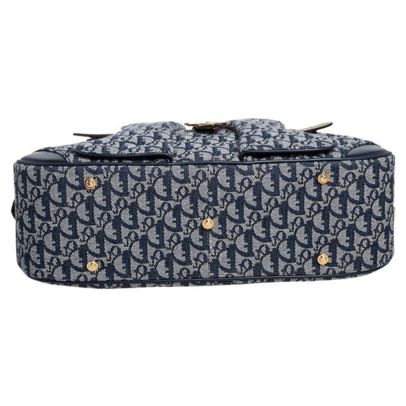 Authentic Dior Diorissimo Canvas and Leather Double Saddle Bowler bag - Picture 8 of 9